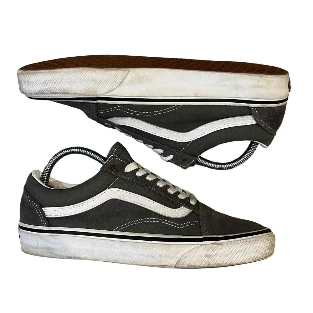 Vans Old Skool Grey Low-Top Lace-Up Unisex Sneakers Size Men 8‎ / Women 9.5